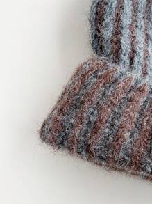 1pc Autumn/Winter New Knit Beanie Hat, Warm Knitted Hat For Men & Women, Street-Style Couple Casual Earmuff Hat, Candy Color College Style, Warm Knit Visor Hat - Multicolor - View 8