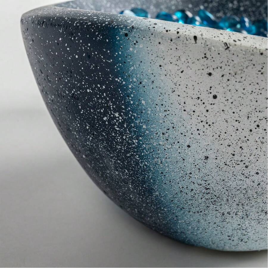 Tabletop Fire Pit With Mixed Color, Outdoor & Indoor Fire Pit, Portable