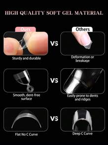 600Pcs Pre-Shaped Extra Short Stiletto False Nails Press On Nails Soak Off Clear Nail Tips With 10 Sizes Half Cover Nail Tips For Acrylic Nail Nail Supplies Nails