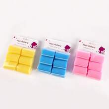 6 件套缎面无热卷发套装，女士和女孩用缎面泡沫滚筒，发型夹和无热卷发器，用于无热卷发，隔夜卷发器和滚筒，用于无热柔软卷发 - 彩色 - 查看 5