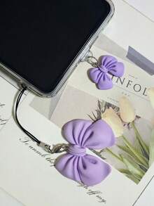 Bộ 2 dây đeo điện thoại di động có nút chặn bụi hình nơ, 11 màu để lựa chọn, có thể dùng làm quà tặng ngày lễ! - Nhiều màu - Xem 9