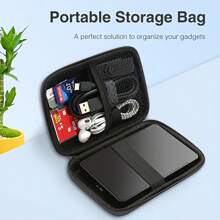 1 pieza Bolsa de almacenamiento multifuncional para juegos de cartas, auriculares inalámbricos, bolsa de EVA, posibles problemas menores de costura. Bolsa de almacenamiento de cable de carga de datos portátil, estuche con cierre resistente a golpes, estuche de viaje para auriculares, disponible en varios colores