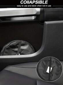 1 pieza Papelera plegable y práctica para auto - Bolsa de basura colgable para respaldos de asientos - Contenedor de desechos y bolsa de almacenamiento para accesorios interiores de automóvil, regalo para hombres, papelera de auto, contenedor de almacenamiento en espiral, papelera plegable, contenedor de desechos, bolsa de almacenamiento, accesorios interiores de auto, accesorios de auto, papelera a prueba de fugas, bolsa refrigeradora de auto, bolsa de basura, papelera