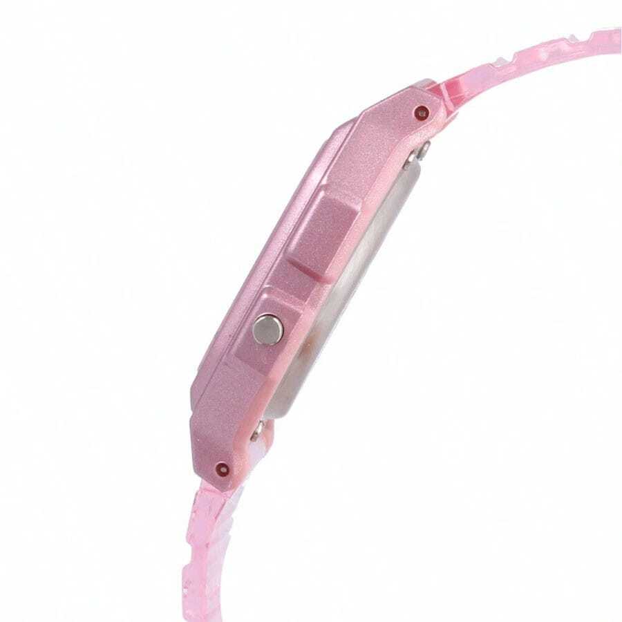 Casio Casio STANDARD Ladies Quartz Digital Clear Pink F91WS4 Water