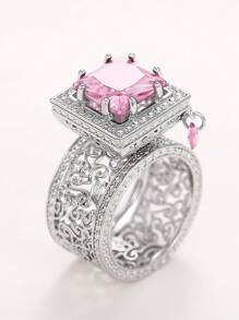 1 PC Gorgeous Green Cubic Zirconia Ring For Women For Wedding Engagement Party Jewelry Valentine's Day Gift,Mom,Mother,Mother's Day,Gift