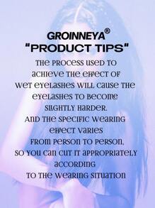 GROINNEYA 6 对湿睫毛动漫假睫毛自然假睫毛湿纤睫毛延长化妆工具（SJ03）假睫毛，睫毛，睫毛，假睫毛 - 黑色 - 查看 8
