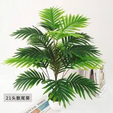 1 pieza Árbol artificial de palma de coco tropical de 80 cm con 18/21 hojas, planta decorativa verde para interiores, decoración del hogar, regalo del Día de los Enamorados