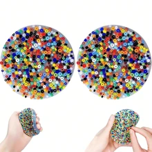 1 包抠皮坐立不安玩具，抠皮垫坐立不安玩具，挑剔派对垫坐立不安玩具，适用于拔毛癖、抠皮障碍、注意力缺陷多动症、强迫症成人、圣诞节 - 多色 - 查看 2