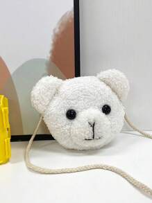 1 New Mini Leisure Multifunctional Bear Shaped Zipper Closure Crossbody Bag For Boy And Girl, Suitable For Daily Outings To School, Outdoor Sports, Dates, Birthdays, Holidays, Summers, Vacations, Beaches, Travel, Picnics - Crossbody Bags - View 7