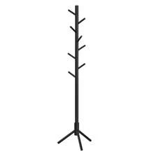 VASAGLE Perchero, Perchero de Madera Maciza, Perchero en Forma de Árbol, 8 Ganchos, 3 Alturas Ajustables, para Ropa, Sombrero y Bolso, para Salón, Dormitorio y Oficina, Negro, Regalo de Navidad - Negro - Ver 6