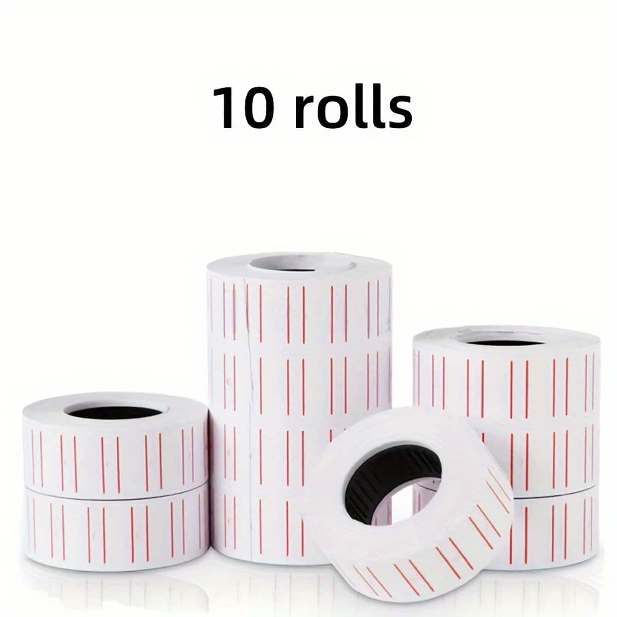 10 rouleaux d'étiquettes de prix, autocollants d'étiquettes de prix, convenant aux épiceries, aux boutiques de détail (500 autocollants/rouleau), fournitures scolaires, rentrée des classes