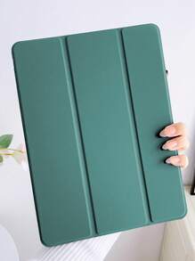 1pc Tablet Protective Case Compatible With Ipad, Soft Anti-Fall Protection, Ultra-Thin/Smart Stand/Auto-Wake Protective Case For TPU Leather Apple IPad Mini 4/5/6, 9.7/10.2/10.5 Inches, Air 4/5/6, 10th Gen, 10.9 Inches, Pro 11 Inches, Air 11(M2) , Air 13 And Pro 11(M4)-Dark Green