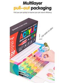 240/168/120/72/60/36/24/12 Stylos-marqueurs acryliques liquides directs de couleur, pour une utilisation étudiante, professionnelle et artistique. Têtes souples, appropriés pour le papier, pour le graffiti, les livres de coloriage DIY. Peuvent dessiner sur le verre, la pierre, résistants à l'eau pour la peinture corporelle. Cadeau de Noël, rentrée des classes.