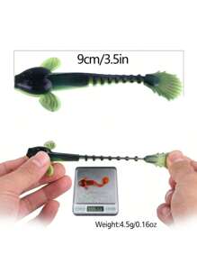 SOUGAYILANG 12入組軟餌魚餌魚餌3.5英寸/90毫米尾蠕蟲鹹水/淡水魚餌 - 彩色 - 查看 4