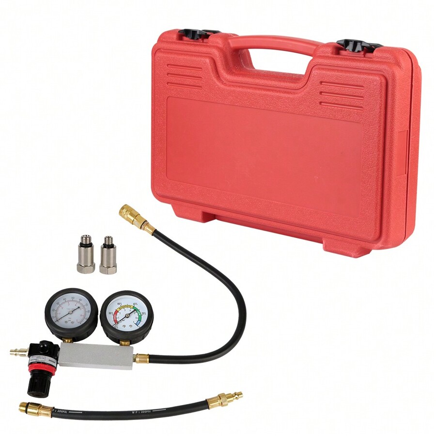 TU21 Compression Leakage Detector Kit Set Petrol Engine Gauge Tool