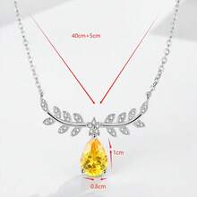 1 chiếc vòng cổ đá quý cắt hình quả lê sang trọng, món quà trang sức tinh tế dành cho phụ nữ - Nhiều màu - Xem 7