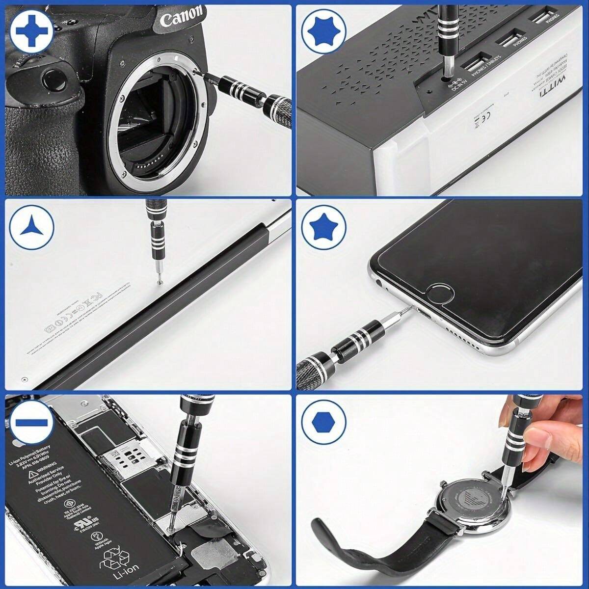 132In1 Precision Screwdriver Set, Screwdriver Bits, Star