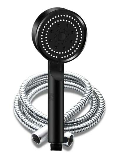 Ducha Lavatório Alta Pressão Preto Pra Salão De Beleza + Mangueira