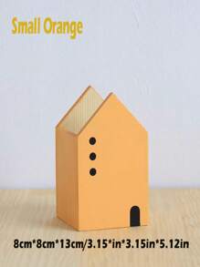 1 Hộp đựng bút hình ngôi nhà bằng gỗ & dụng cụ sắp xếp để bàn, có thể đựng bút, kéo, cọ trang điểm, bút chì và các vật dụng nhỏ - Nhiều màu - Xem 13