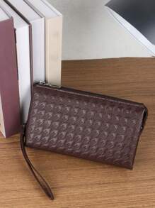 HOVI'S 休闲简约男士手包时尚商务大容量多功能钱包万圣节圣诞节冬季圣诞礼物男士包男士钱包男士钱包笔记本电脑礼物时尚休闲感恩节秋季旅行钱包假日洗漱包老钱圣诞快乐手提包手拿包腕包便携式储物包钱包和包男士礼物学生多功能户外爸爸礼物男友礼物手提包度假趣味礼物零钱包男士胸包男士侧包挎包皮包流浪包腰包 - 棕色 - 查看 1