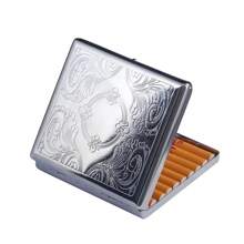 1 件装 20 容量金属雕刻烟盒，个性化创意翻盖烟嘴，男士，便携 - 彩色 - 查看 8