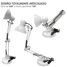 Lámpara De Escritorio Brazo Giratoria 360° Con Clip Y Base - Dorado - Ver 2
