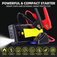 Jump Starter - 3 In 1 Car Battery Jump Starter - 2500A 12V 21000mAh Portable Charger, Jump Box, Battery Booster Pack With LCD Display (For 8L Gas/6.5L )