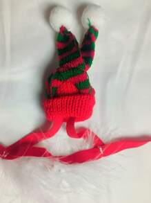 Quần lót lọt khe thiết kế lông vũ Giáng sinh co giãn cho nam, đồ lót gợi cảm - Đỏ - Xem 5