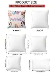 1pc Customized Personalized Name Printed Pillow Case, Custom Name Pillow,Ocean,Mermaid,Dolphins, Turtles, Special Fonts,Single Sided Print Pillow Cover For Kid,For Birthday,Children's Day,Everyday Gifts, Create Your Own Picture Pillow Case, Great Gift For Family, Friends And Yourself,Christmas Gift Pillow,Best Friend Pillow,Family Gift,Birthday Gifts,Gift For Family/Friend/Girlfriend/Boyfriend Washable Cute,Love,Soft Custom,Unique,Personalized Ideal Gifts For Friends,Ideal Gifts For Family Daughter,Son For Birthdays Sofa,Bed,Car,Tea Room,Bedroom,Living Room