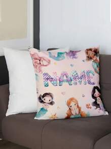 1pc Customized Personalized Name Printed Pillow Case, Custom Name Pillow,Ocean,Mermaid,Dolphins, Turtles, Special Fonts,Single Sided Print Pillow Cover For Kid,For Birthday,Children's Day,Everyday Gifts, Create Your Own Picture Pillow Case, Great Gift For Family, Friends And Yourself,Christmas Gift Pillow,Best Friend Pillow,Family Gift,Birthday Gifts,Gift For Family/Friend/Girlfriend/Boyfriend Washable Cute,Love,Soft Custom,Unique,Personalized Ideal Gifts For Friends,Ideal Gifts For Family Daughter,Son For Birthdays Sofa,Bed,Car,Tea Room,Bedroom,Living Room