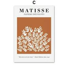 1pc Retro Matisse Abstract Leaf Flower Wall Art Print Canvas Painting Nordic Poster Wall Picture For Living Room Interior Decoration No Frame - Multicolor - View 15