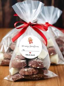 54/20pcs Personalized Custom Christmas Stickers, Custom Named Christmas Gift Stickers, Elegant Holiday Gift Packaging Labels, Custom Christmas Stickers Suitable For Holiday Party Gift Labels, Holiday Gift Packaging Stickers, Wedding Souvenir Label Stickers, Cookie Packaging Bag Stickers,Festive Calendar - Multicolor - View 3