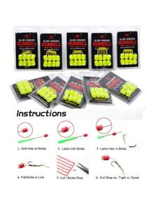 SOUGAYILANG 1box Carp Bait Soft Fishing Lure - Yellow - View 4