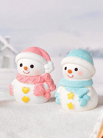 1set Resin Cartoon Couple Snowman, Santa Claus Sled Train Ornaments, Creative Christmas Gift, Decoration Crafts For Winter Snowy Scene DIY Birthday Home Decor Christmas Decorations Room Decor Christmas Decorations Home Christmas Gifts Christmas Decor