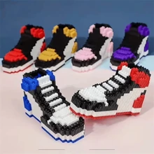 1050PCS Fashion Shoe Building Block Puzzle Adult Building Block Large Model Building Block Decoration Gift - Handmade DIY Home Decoration Creative Decoration - Shoe Building Block Christmas Gift Birthday Gift - Model - View 2