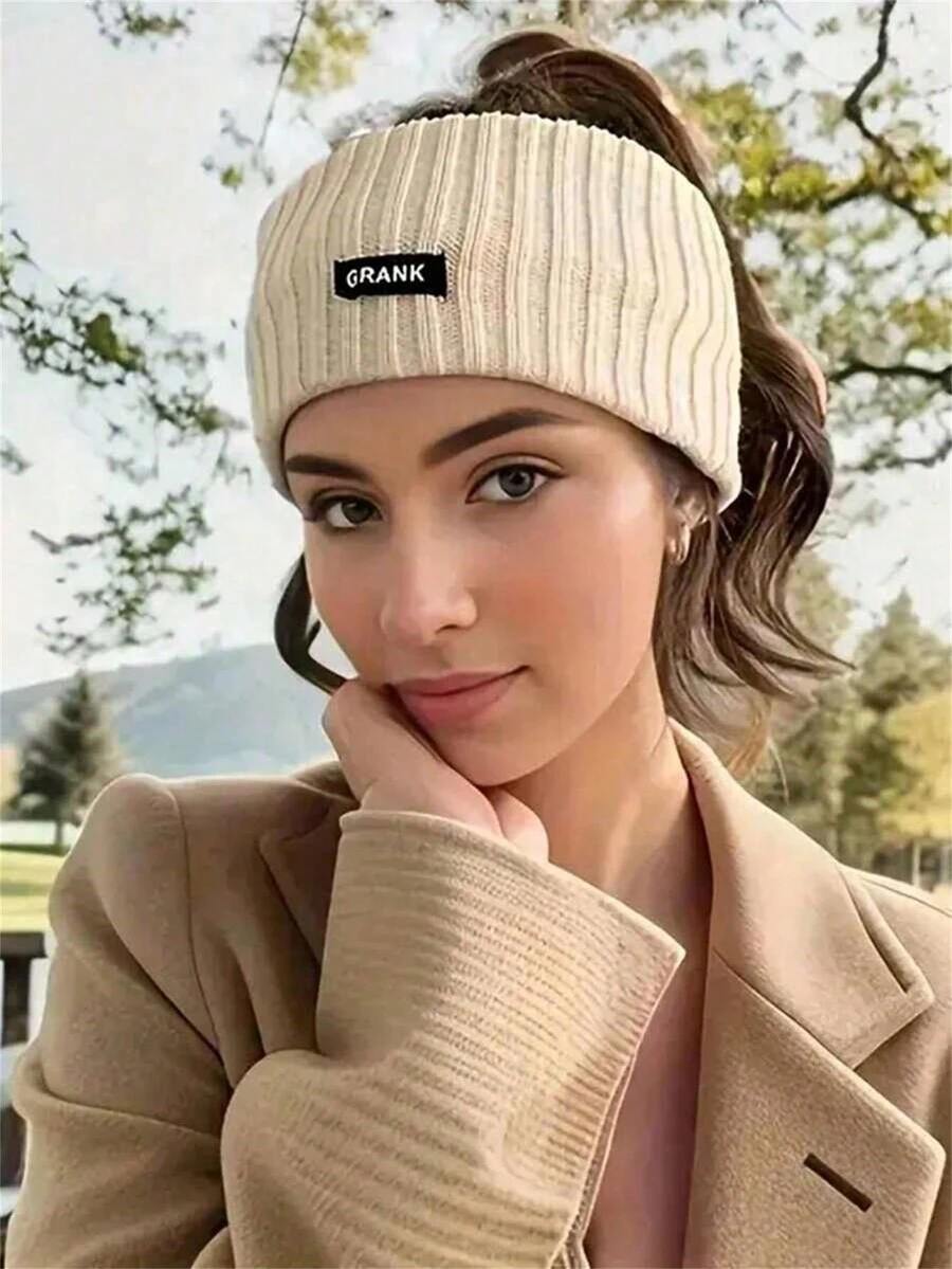 Băng đô dệt kim thời trang hình chữ cái, phù hợp cho mùa thu đông - Nhiều màu - Xem 1