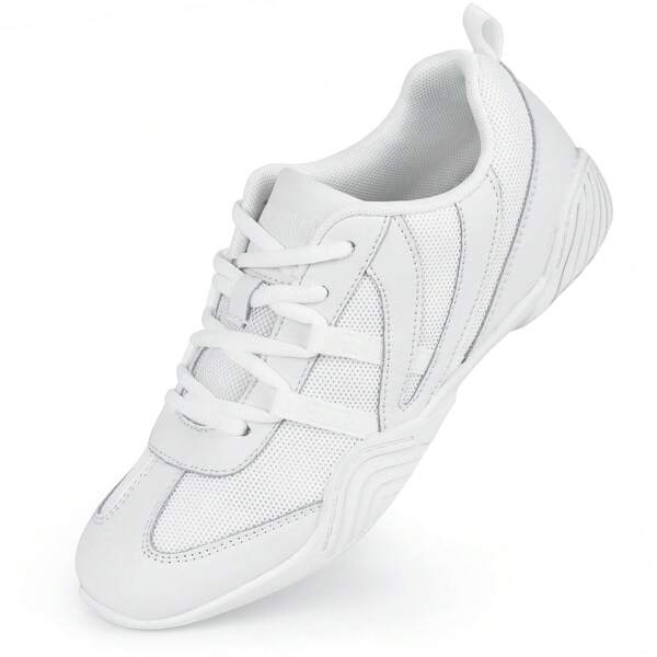 Cheer Shoes Women Cheerleading Dance Shoes Tennis Athletic Flats Walking Sneakers For Girls White
