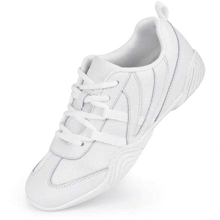 Cheer Shoes Women Cheerleading Dance Shoes Tennis Athletic Flats Walking Sneakers For Girls White - trắng - Xem 1