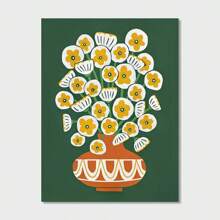 1 Tranh in nghệ thuật vải canvas bó hoa hiện đại giữa thế kỷ, trang trí tường hoa cổ điển không khung cho nhà bếp, phòng khách, phòng ngủ - Quà tặng thanh lịch cho ngày Lễ Tạ ơn - Nhiều màu - Xem 11
