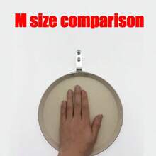 1pc Cream-White Pancake Aluminum Pan, Suitable For Breakfast, Gas And Induction Cooktop, Omelette & Crepe Maker - Beige - View 8