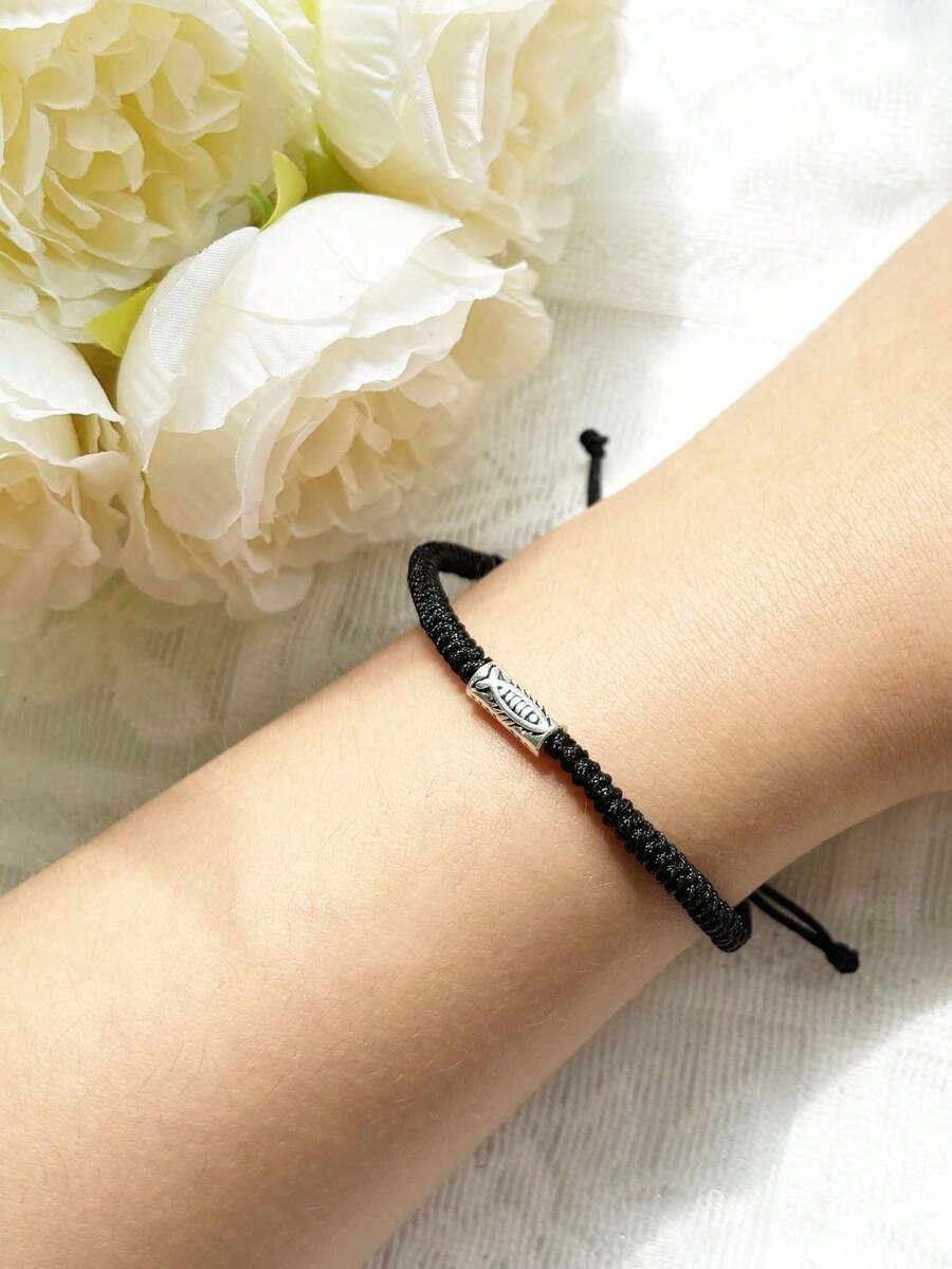 1 chiếc vòng tay dệt thủ công kiểu Trung Hoa mới, vòng tay dệt phong cách tối giản cho nam, dây đeo tay hạt cá chép cổ điển, quà tặng ngày lễ Giáng sinh, năm mới, ngày lễ tình nhân - Nhiều màu - Xem 1