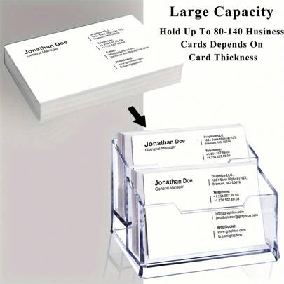 Acrylic 1/2/3 Layer Business Card Holder, Transparent Desktop Card Storage/Document, Durable And Transparent, Suitable For Office Desk Storage, Restaurant Desktop Card Storage Box, Desktop Tissue Storage Box, Hotel Desktop Storage Box, Suitable For Office, Restaurant, Hotel
