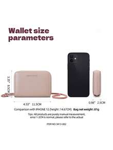 PFY PERFECT FOR YOU 非常适合您 PFY 挂绳女士零钱包 拉链迷你零钱包 带钥匙扣 便携式零钱包 女士迷你零钱包 拉链卡包 钱包 女士礼物 - 橘色 - 查看 7