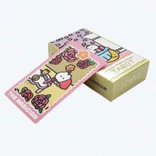 1 bộ bài Tarot Mok Mok Chan, Trò chơi trên bàn thông thường, Hình minh họa dễ thương, Phong cách tranh sơn dầu, Thích hợp để tụ tập cùng bạn bè, Có thể làm quà tặng năm mới hoặc Giáng sinh - hồng - Xem 12