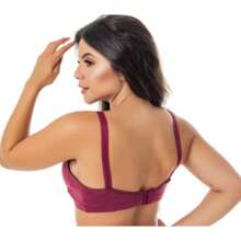 KIT 5 Plus Size And Regular Bra Reinforced Bra With Thick Support Straps, Smooth - 紅白色 - 查看 5