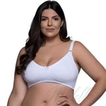 KIT 5 Plus Size And Regular Bra Reinforced Bra With Thick Support Straps, Smooth - 紅白色 - 查看 6