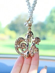 1 件水钻装饰祝福符号金属汽车内饰挂饰 - 彩色 - 查看 5