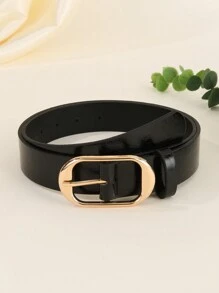 1 chiếc thắt lưng kim loại vàng sang trọng nhiều màu họa tiết cá sấu cho nữ, phụ kiện quần jeans, thích hợp để mặc hàng ngày - Khóa kim loại hình bầu dục - Xem 20
