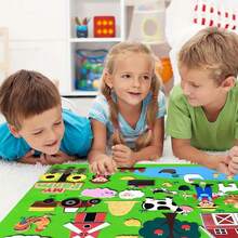 Bộ 40 bảng kể chuyện bằng nỉ Farm - Đồ chơi học tập hấp dẫn dành cho trẻ mẫu giáo với chủ đề trang trại tương tác, Bộ đồ chơi tương tác học tập sớm, Quà tặng treo tường cho trẻ mới biết đi, Quà tặng sinh nhật Giáng sinh và năm mới lý tưởng - Nhiều màu - Xem 4