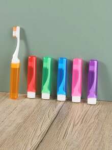 2 Bàn chải đánh răng lông mềm gấp gọn tiện lợi dùng một lần du lịch tại nhà bàn chải đánh răng lông mềm mini - Nhiều màu - Xem 2